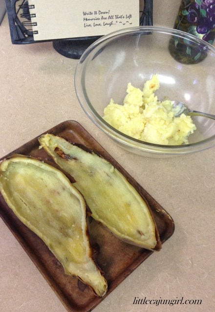 Twice-baked Chipotle Bacon Sweet Potatoes: LittleCajunGirl.com