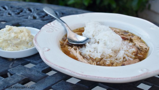 Cajun Gumbo with Simple Potato Salad: LittleCajunGirl.com